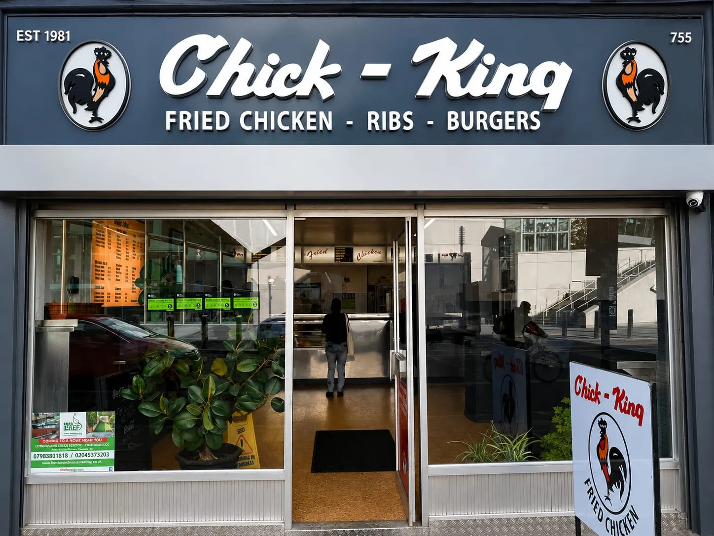 The Chick King shopfront on Tottenham High Road, established 1981